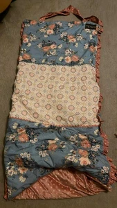 Matilda Jane Sleep Mat Sleeping Bag Blanket Blue Pink  Shabby Chic Ruffles new - Picture 1 of 8