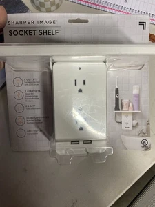 Extensor inalámbrico de 6 salidas de pared con estante de enchufe de imagen más nítido - blanco - Imagen 1 de 2