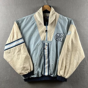 Vintage UNC Tarheels Jacket Mens XXL 1/2 Zip Windbreaker Pro Player 90s Jordan - Picture 1 of 20