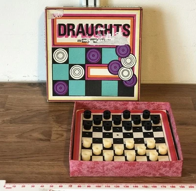 Vintage Travel Draughts / Checkers - Boxed, complete. Appears unused. - Image 1 of 4