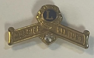 Lions Club Quarter Century Pin 1/20 10K GF Vintage Kristall - Bild 1 von 7