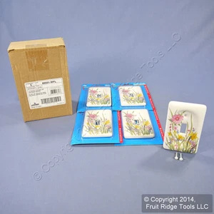 Leviton 89501-WFL WildFlower 1-Gang Toggle Ceramic Standard Wallplate Cover 5pcs - Picture 1 of 6