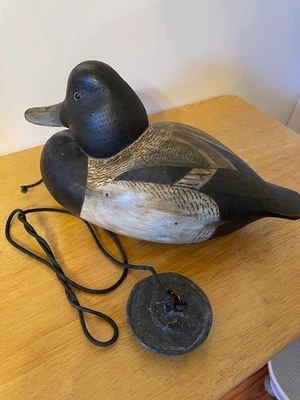 Bufflehead Wooden Duck Decoy With Strap And Weight Signed And Dated 1982 - Image 1 of 4