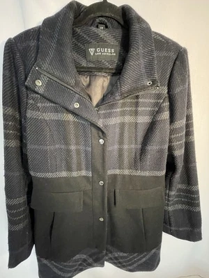 Guess Women's Large Wool Button up Coat Classy  Preppy Y2K Business Wear - Image 1 of 4