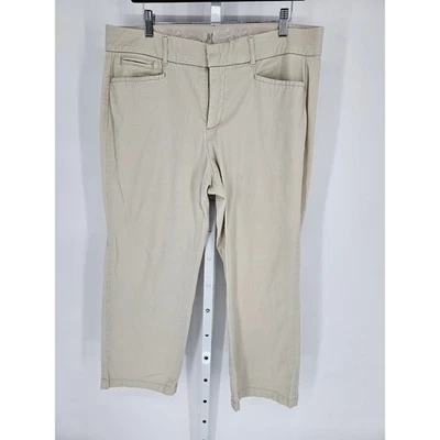 JM Collection Women's Tan Mid-Rise Boot-Cut Gabardine Pants Size 16PS - Image 1 of 4