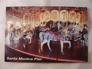 Santa Monica Pier Carousel postcard Santa Monica CA - Picture 1 of 2