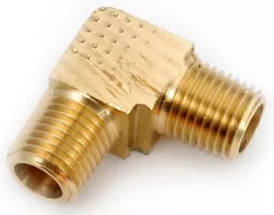 (10 Pack) 1/8" x 1/8" NPT Male Threaded 90 Elbow High Pressure Brass Fittings - Picture 1 of 2