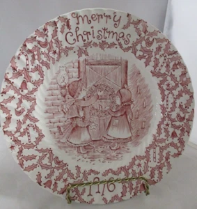 Placa Royal Crownford Staffordshire Inglaterra Navidad 1976 - Imagen 1 de 5