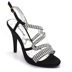 DAMEN HOCHZEIT ABEND DAMEN ABSCHLUSSBALL HIGH HEEL PLATEAU BRAUTSANDALEN UK GRÖSSE S6 - Bild 1 von 17