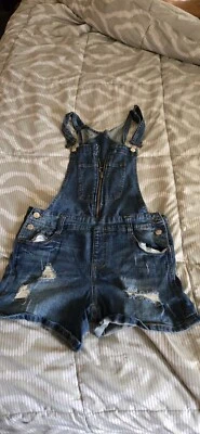 Mono corto ajustado lavado oscuro desgastado casi famoso talla 7 juniors C1 Foto 1 de 3