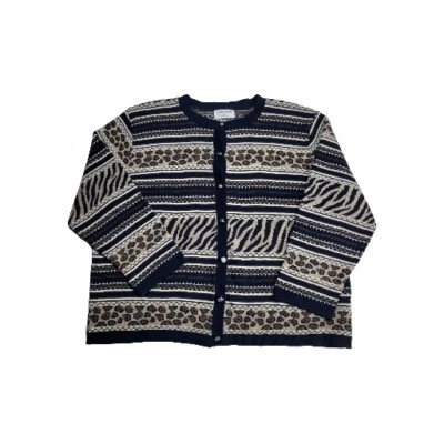 Suéter Vintage Alfred Dunner Para Mujer Grande Hecho en EE. UU. Estampado Animal Años 80  Foto 1 de 4