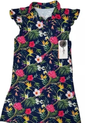 Nuevo Vestido Gottex Cooling Tenis Playa Manga Corta XS S Azul Marino Botánico T3 Foto 1 de 4