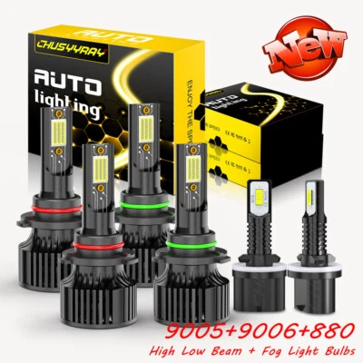 Para Isuzu Ascender 2003-2008 6000K Blanco Faro LED + Kit Bombillas Antiniebla 6PC Foto 1 de 4