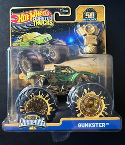 Hot Wheels Monster Trucks 50TH Anniversary Trophy Champions Gunkster - Picture 1 of 3