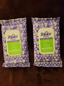 Modess Basics Feminine Cleansing Wipes Lavender Scent 2 Pack 64 Ct - Picture 1 of 5