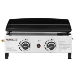 Portable 17 in. 2-Burner Propane Gas Griddle Grill 17,000 BTU for Outdoor Use - Picture 1 of 8