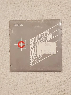 New Old Stock Calumet Filter System CC05G Green Color Correction, 75 x 75mm 3x3" - Image 1 of 2
