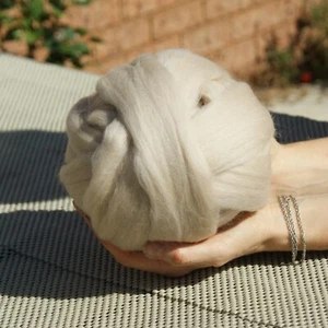 Corriedale Wool Tops roving, Sand, DHG, 50g, needle and wet felting, spinning - Picture 1 of 4