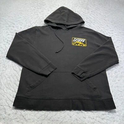 Neff Hoodie Sweatshirt Black Fleece Mountain Back Print Skater Mens Size Medium - Image 1 of 4