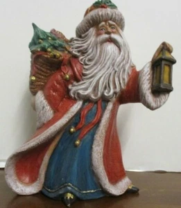 Hand Painted Santa & Toy Sack, Minor chip in hat, Made by Karen in 1991 - Picture 1 of 8