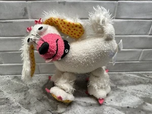 Very Rare Vintage 1999 Manhattan Toy Hoopla By Andre 10” Plush White Dog Poodle - Picture 1 of 15