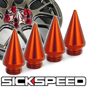 4 PC ORANGE SPIKES FOR SICKSPEED ALUMINUM EXTENDED TUNER LUG NUTS P3 - Picture 1 of 1
