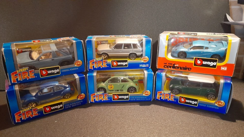 BURAGO 1/43 - LOTTO 6 MODELLI ROVER + MINI + VW + CENTENAIRE - Immagine 1 di 1