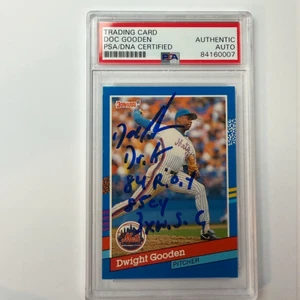 Dwight Gooden Signed 1991 Donruss #266 w/4 Inscriptions PSA Auto Authentic - Picture 1 of 2