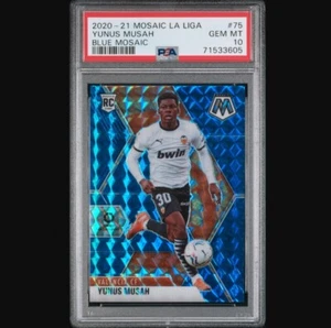 2020-21 Panini Blue Mosaic Prizm La Liga Soccer #75 Yunus Musah RC /99 PSA 10 - Bild 1 von 2