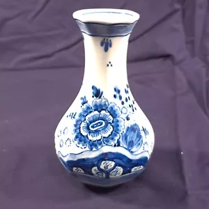 Royal Delft Blue Hand Painted 5.5" Vase Holland. PZH. Royal Gouda. - Picture 1 of 5