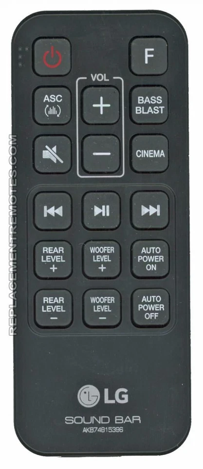 LG AKB74815396 Sound Bar System Remote Control (new)