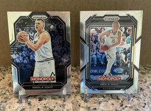 Nikola Jokic 2022-23 Monopoly Prizm Player All Stars #PS9 & Base #22 Nuggets