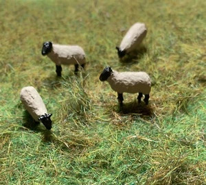 SHEEP 1/76 SCALE 00 X 4 MODEL/RAILWAY/FARM SUPERIOR HAND PAINTED BY PENNY - Picture 1 of 4