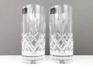 2 vasos grandes de cristal Royal Doulton Canterbury de 15 cm de alto - Imagen 1 de 9