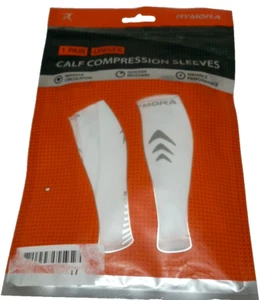 New Size Small Unisex Rymora Calf Compression Sleeves 1 Pair White - Picture 1 of 2
