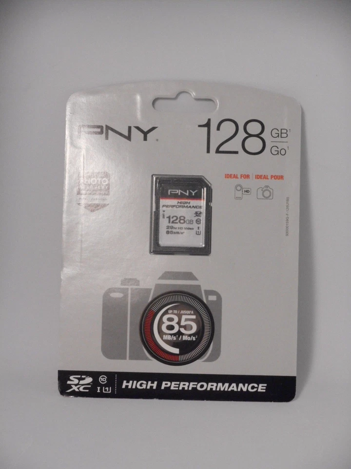 PNY 128GB High Performance UHS-I SDXC Memory Card (Class 10) - Image 1 of 2