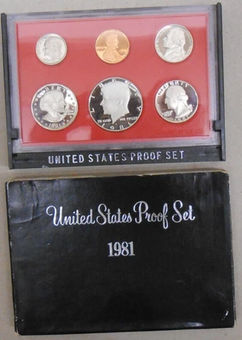 1981  US Mint  6 PC Clad Coin Proof Set Cover