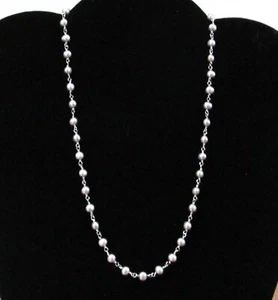 HONORA PEARLS Cultured Freshwater Dove-Gray Pearl 18" Necklace gift pouch & box - Picture 1 of 15