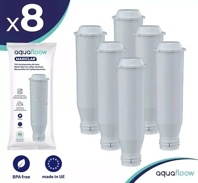 AQUAFLOOW 8x Wasserfilter kompatibel mit Krups EA 8 Serie, ersatz von F088 F0880