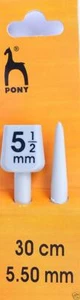 Pony Classic Knitting Pins Single Ended 30cm x 5.5mm - Picture 1 of 1
