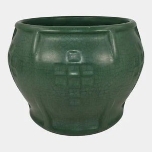 Weller Matte Green 1910s Vintage Art Pottery Ceramic Jardiniere Planter - Picture 1 of 6
