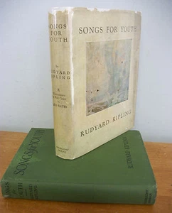 1934 SONGS FOR YOUTH by Rudyard Kipling, in DJ, Illustrated by Leo Bates - Picture 1 of 3
