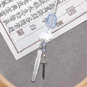 Creative Phone Charms Trendy Beaded Rabbit Mobile Phone Chain Lanyard Keychain_W - Picture 1 of 15