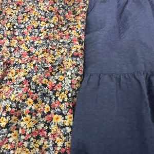 Old Navy Bundle of 2 Tiered Maxi Skirts. Blue Ditsy Floral and Blue. Pockets XXL - Picture 1 of 5