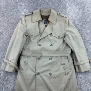 Vintage Christain Dior Monsieur Herren Trenchcoat mit Gürtel 42R Beige Hellbraun Paris  - Bild 1 von 9