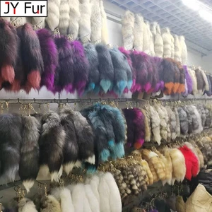 Real Fox Farm Fur Tail Large Long tail Keychain Pendant Tail Popular - Picture 1 of 35
