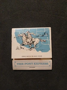 Copertina fiammiferi vintage Historic America Pony Express - Foto 1 di 3