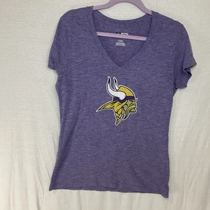MN Vikings Womens V-Neck Tee Shirt Size XL NFL team apparel Purple - Picture 1 of 6