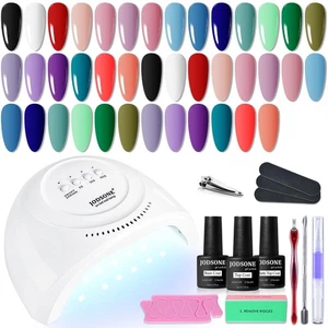 Kit di smalti per unghie in gel da 20 colori con base a luce UV Top Coat opaco - Foto 1 di 24