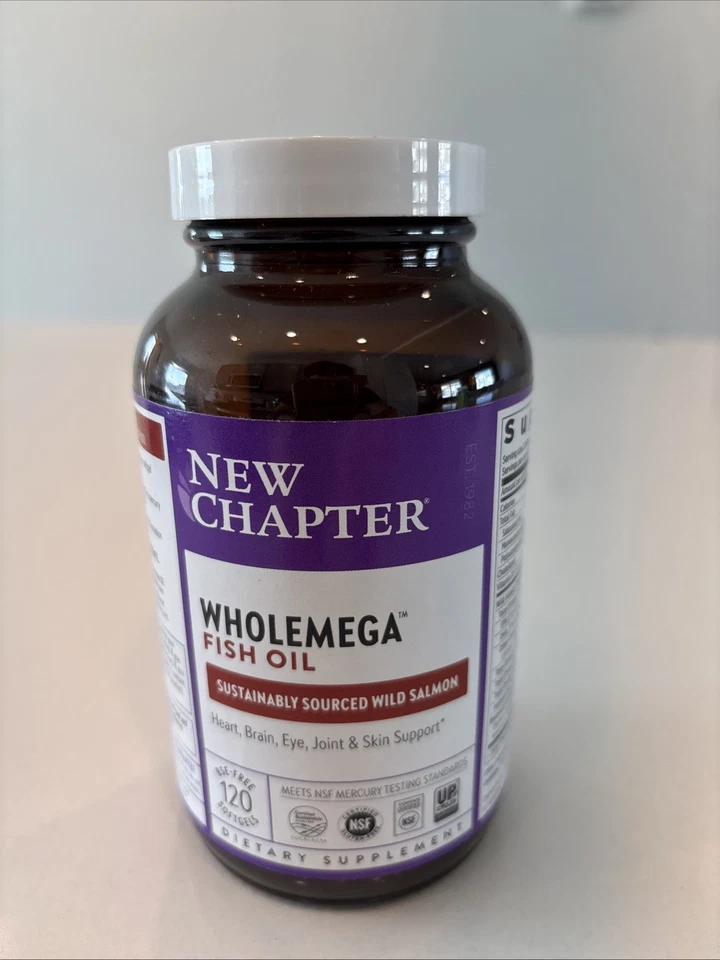 全新 Chapter Wholemega 鱼油 120 粒 Omega-3 D3 Astaxanthin — 第 1/4 张图片